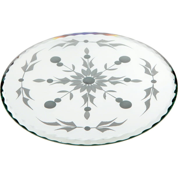 6 inch x 6 inch Plymor Round 5mm Beveled Etched Glass Mirror 6 inch x 6 inch Plymor Round 5mm Beveled Etched Glass Mirror